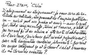 Texte crit pour l'exposition d'Item chez Doudou Bayol  St. Remy de Provence en 1991.